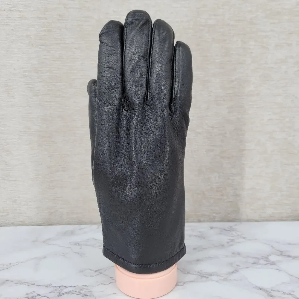 Preston & York Black Leather Driving Gloves